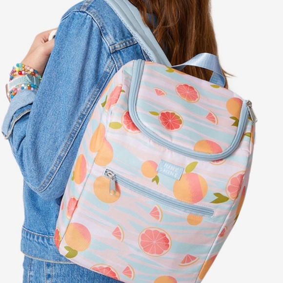 juneshine Bags Juneshine Cooler Backpack In Citrus Print Poshmark